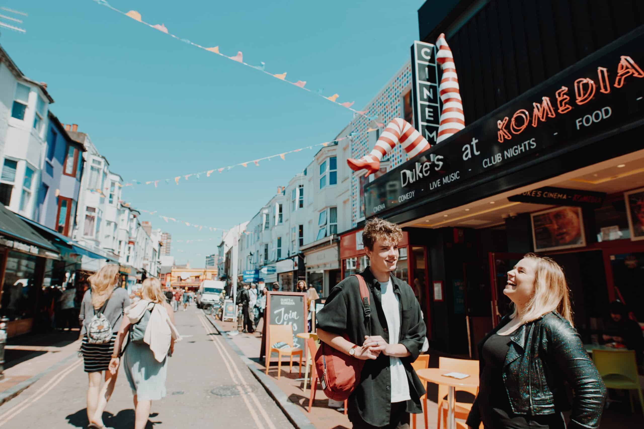 Outside of Brighton music venue, Komedia.