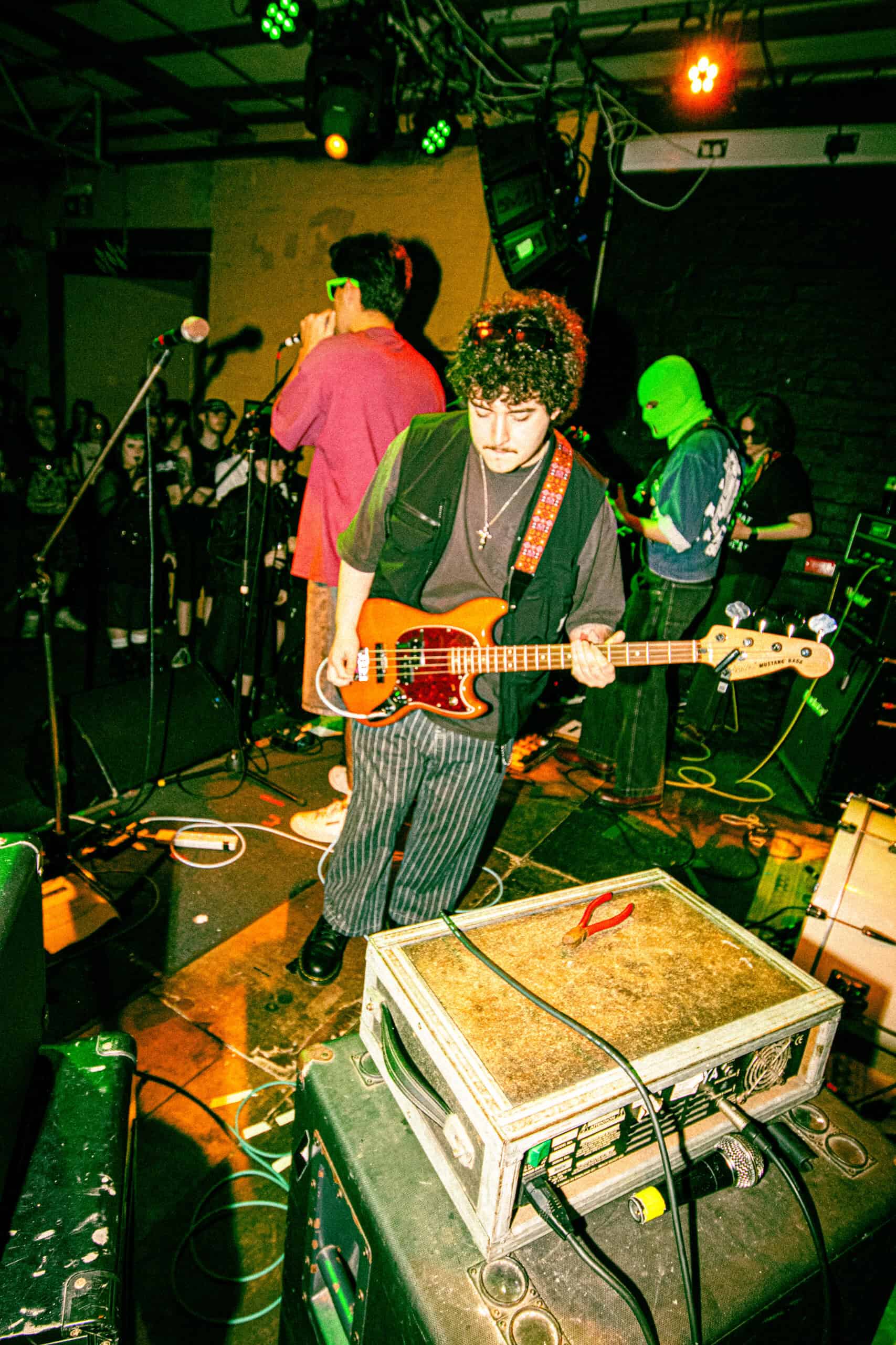 An independent band developing their music career by playing live.