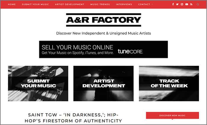 Submit music to blogs for features and reviews.