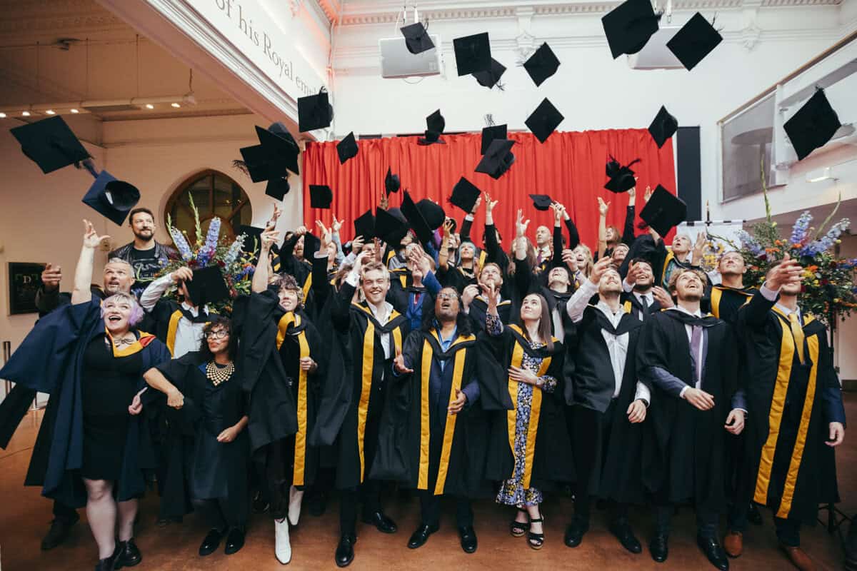 Music degree graduation - graduates leave with transferable skills and career path opportunities.